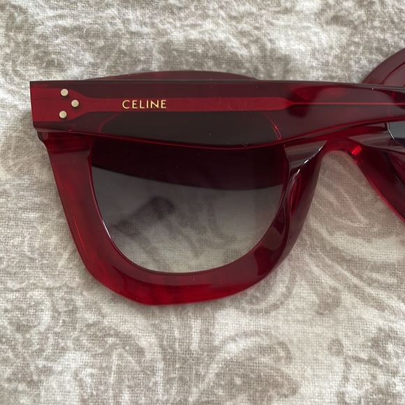Red Celine Sunglasses. NWOT style CL4005FN. - Picture 2 of 6
